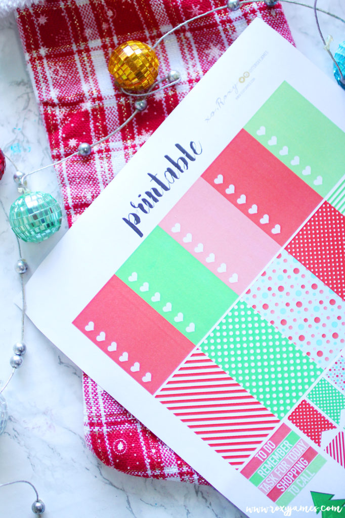Free Holiday Planner Stickers Printable - Roxy James