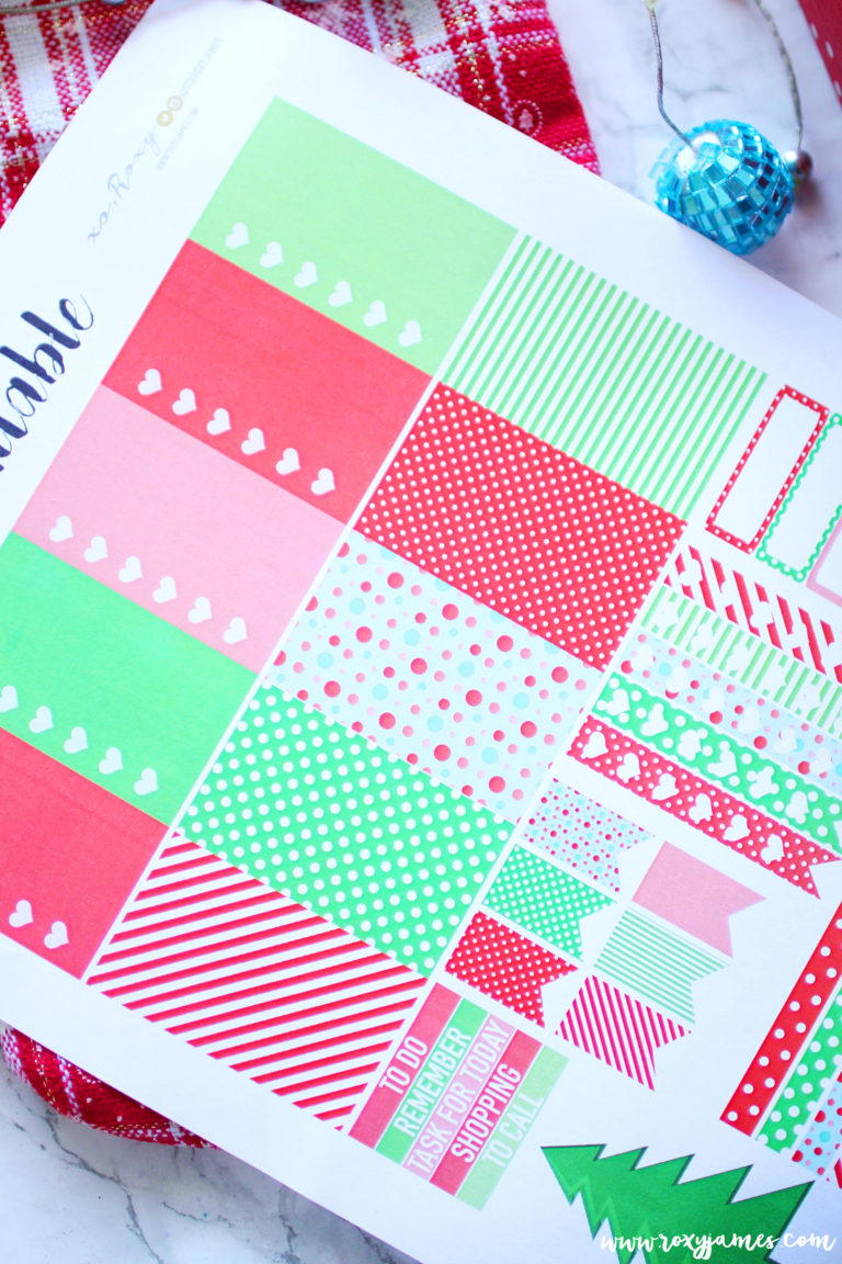 Free Holiday Planner Stickers Printable Roxy James