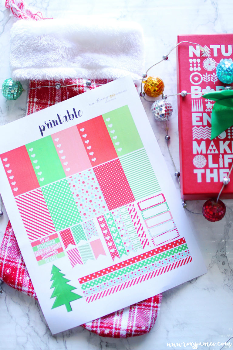 Free Holiday Planner Stickers Printable Roxy James