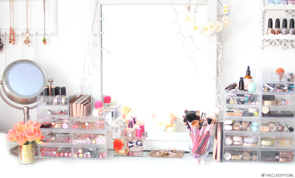 makeup storage and organization