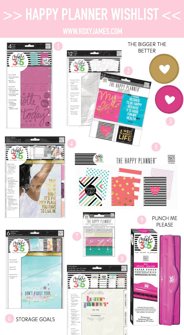 HAPPY PLANNER WISHLIST