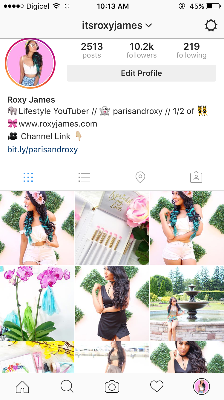 Roxy James Instagram