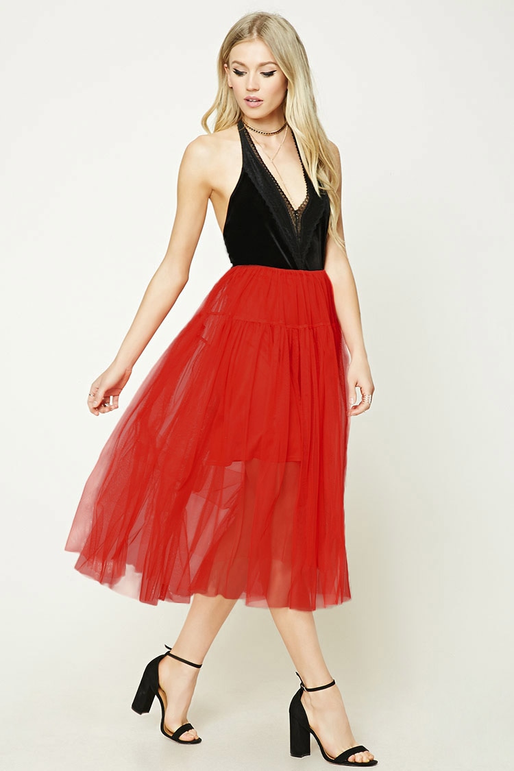 Pleated Tulle Skirt