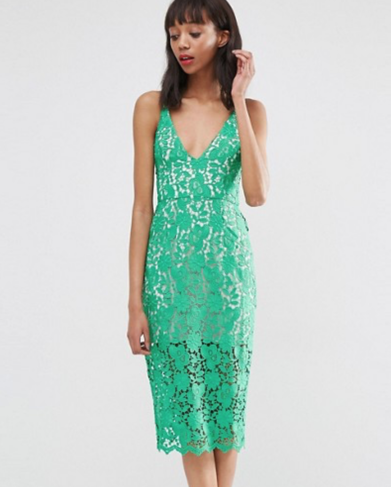 ASOS PETITE Hitchcock Lace Pencil Dress