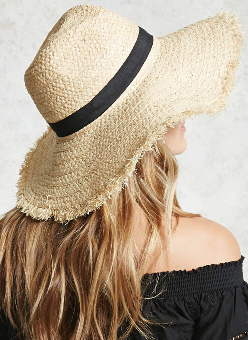 Braided Straw Floppy Fedora