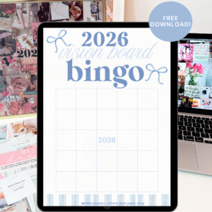 2026 Vision Board BINGO Template