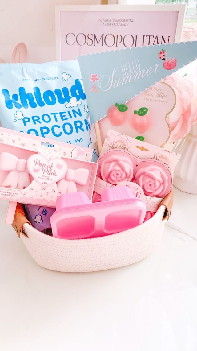 simple summer gift basket idea☀️🌊

these are perfect for someone who loves making a cute snack or drinkie drink. 

The moulds are so cute for making the most darling popsicles and you know I love my rose ice moulds. Can’t wait to get creative this summer and trying new recipes 🦋

#lifestyle #lifestyleblogger #food #foodblogger #diy #giftbasket #gift #summer #summerbasket #gifting